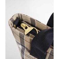 Rosewood Tartan Barbour Maisy Tartan Tote Bag zip
