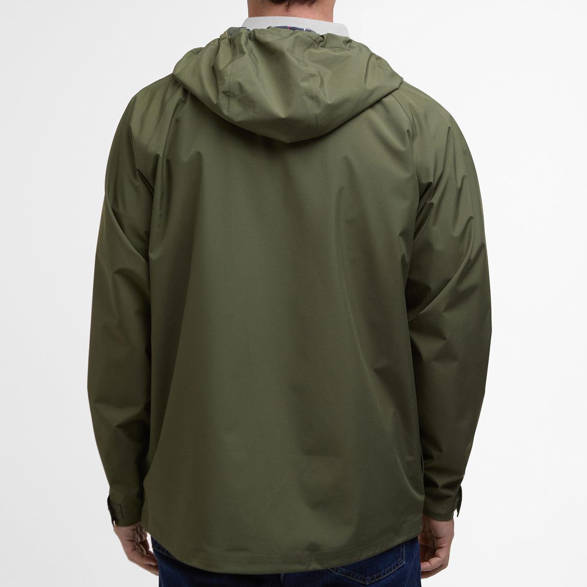 Barbour Mens Trover Waterproof Jacket fern model back