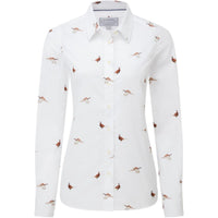 Pheasant Print Schoffel Womens Norfolk Shirt