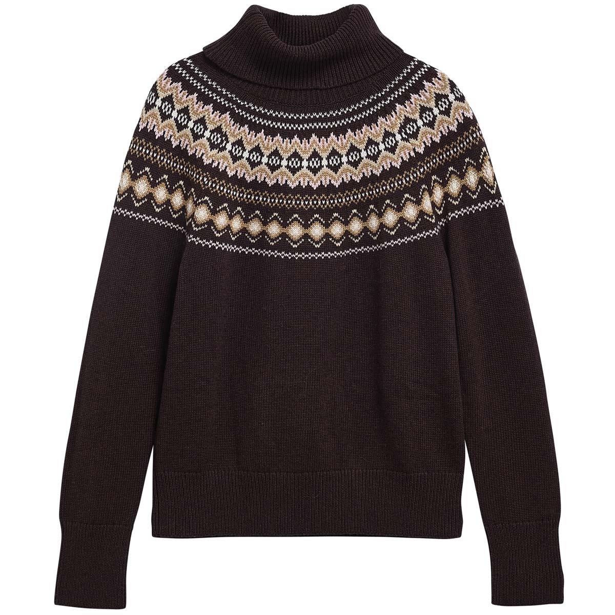 Seal Brown Barbour Womens Darwen Knitted Jumper