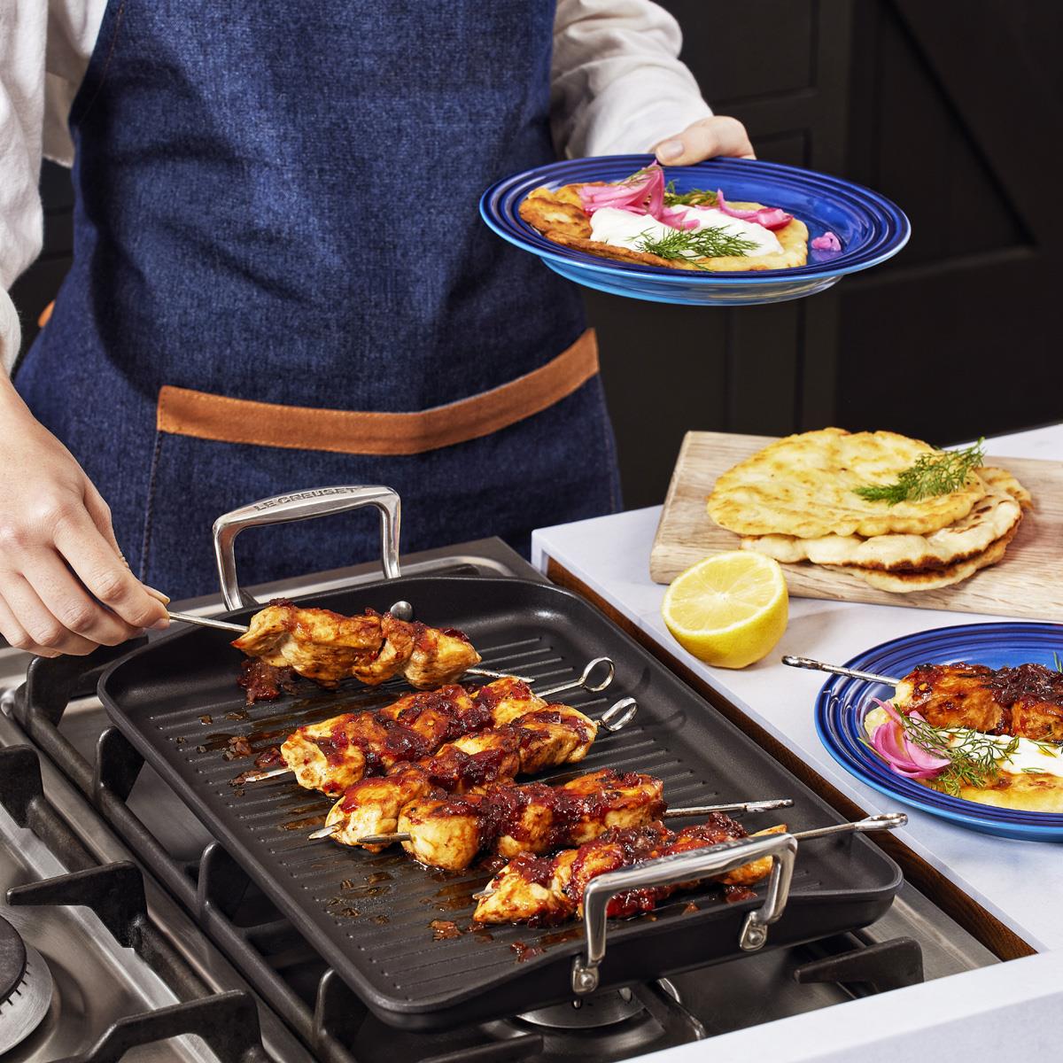 Le Creuset Toughened Non-Stick 35cm Ribbed Rectangular Grill