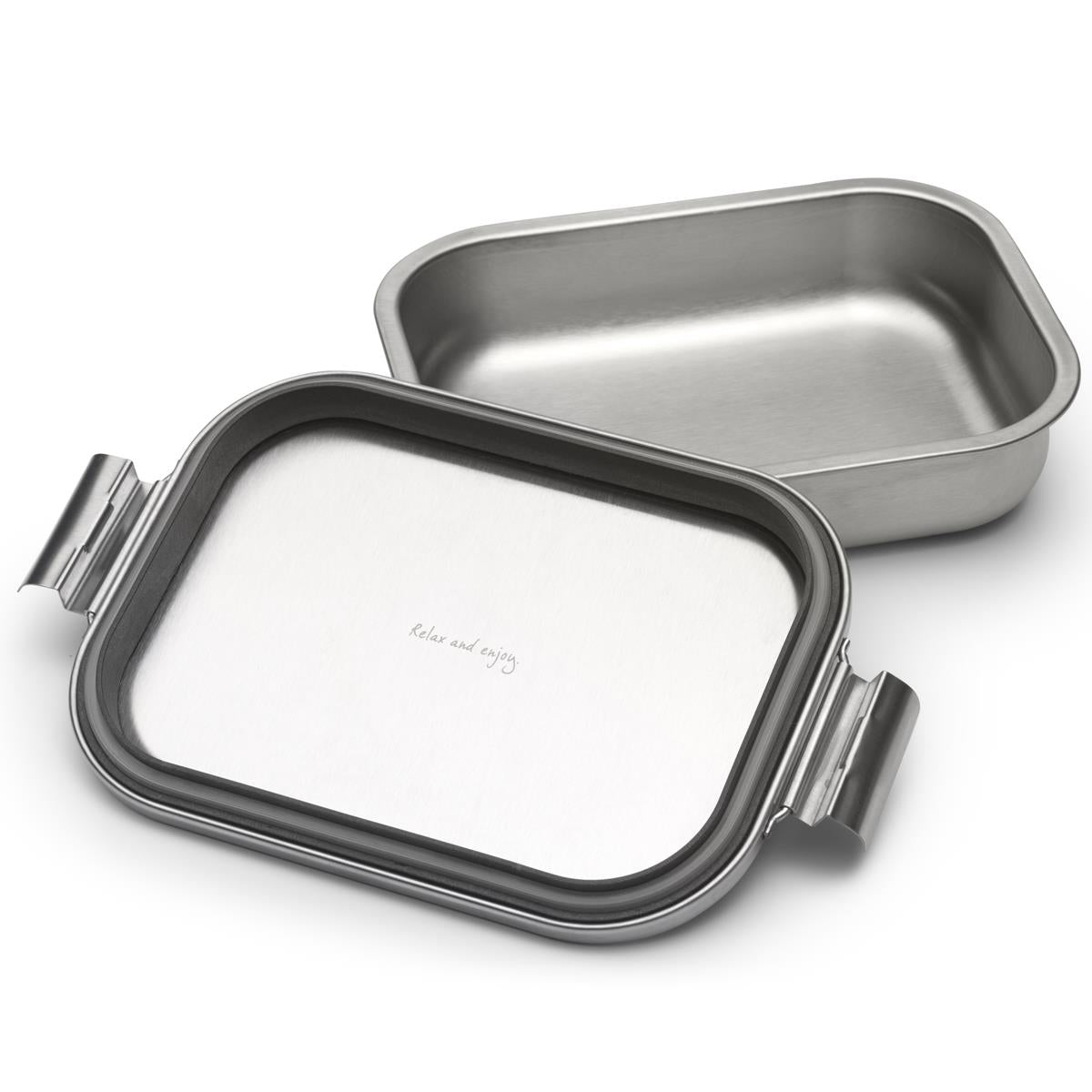 Medium Brabantia Make & Take Stainless Steel Lunch Box Interior