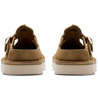 Dark Sand Suede Clarks Womens Solsbury Mule Heel
