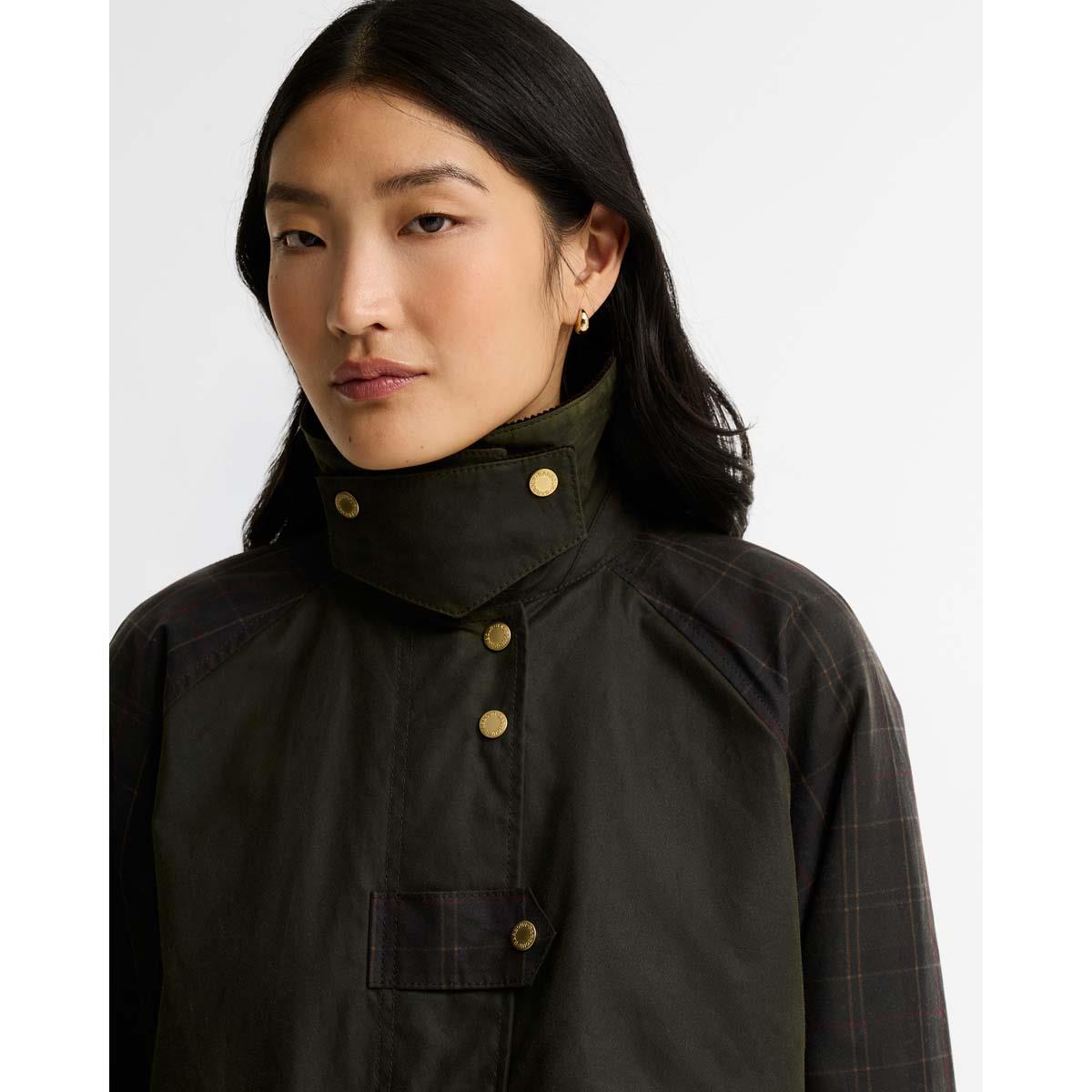 Barbour Womens Checked Kirklees Wax Jacket