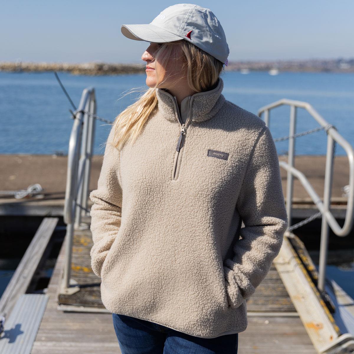 Pure Cashmere Musto Womens Cove Deep Pile Fleece Lifestyle