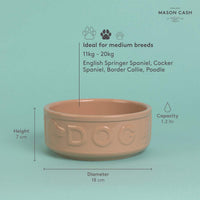 Mason Cash Cane Lettered Dog Bowl 20cm INFO