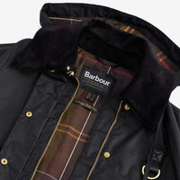 Black Classic Barbour Womens Reighton Wax Jacket inside