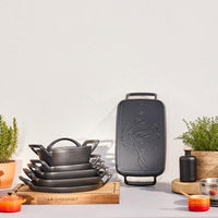 Le Creuset Cast Iron BBQ Rectangular Griddle set