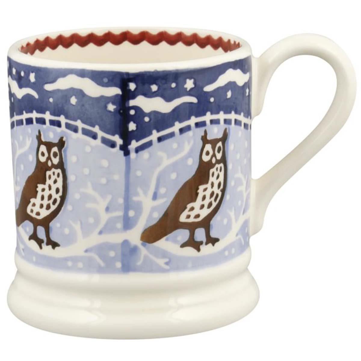 Emma Bridgewater Christmas Icons Owl Half Pint Mug