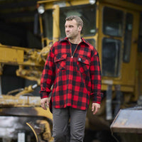 Red/Black Swanndri Mens Ranger Quarter Zip Bushshirt Lifestyle