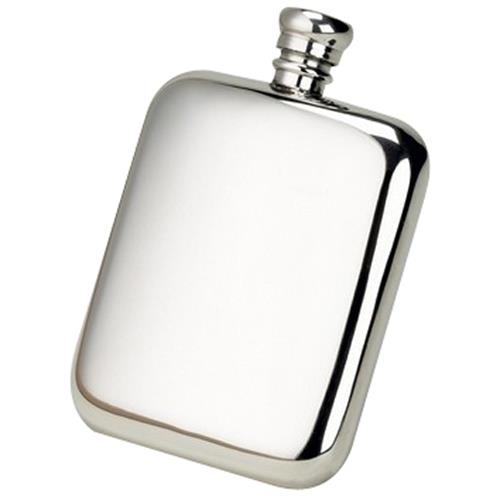 Pewter Bisley 6oz Kidney Hip Flask