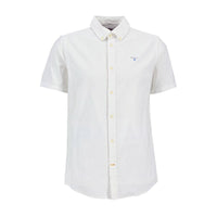White Barbour Mens Oxtown Short Sleeve Tailored Shirt