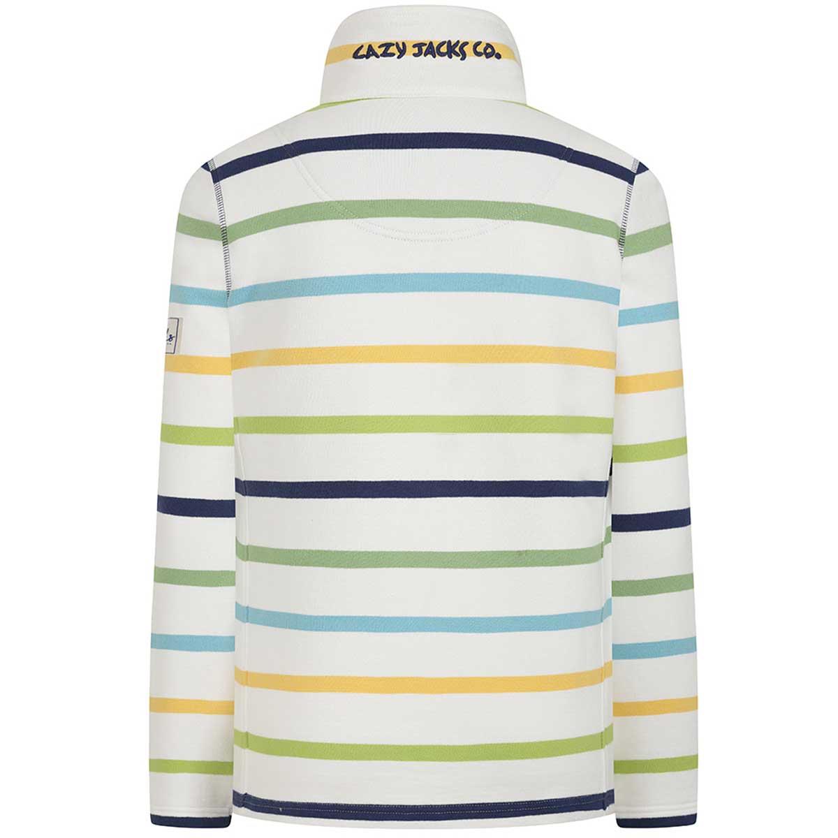 Greens Lazy Jacks Womens LJ32 Striped Full Zip Sweatshirt Back