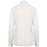 Purple/Mineral Blue Hoggs Of Fife Womens Aberlady Tattersall Shirt Back