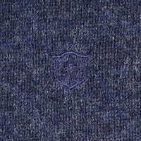 Albert and Maurice Netherton Zip Neck Lambswool Jumper Dark Navy