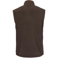 Demitasse Brown Harkila Mens Sandhem Sherpa Fleece Waistcoat Back
