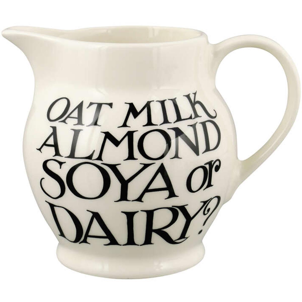 Emma Bridgewater Black Toast Soya or Dairy Half Pint Jug