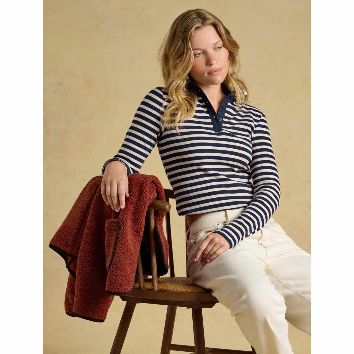 Joules Womens Fairfield Long Sleeve Polo Shirt