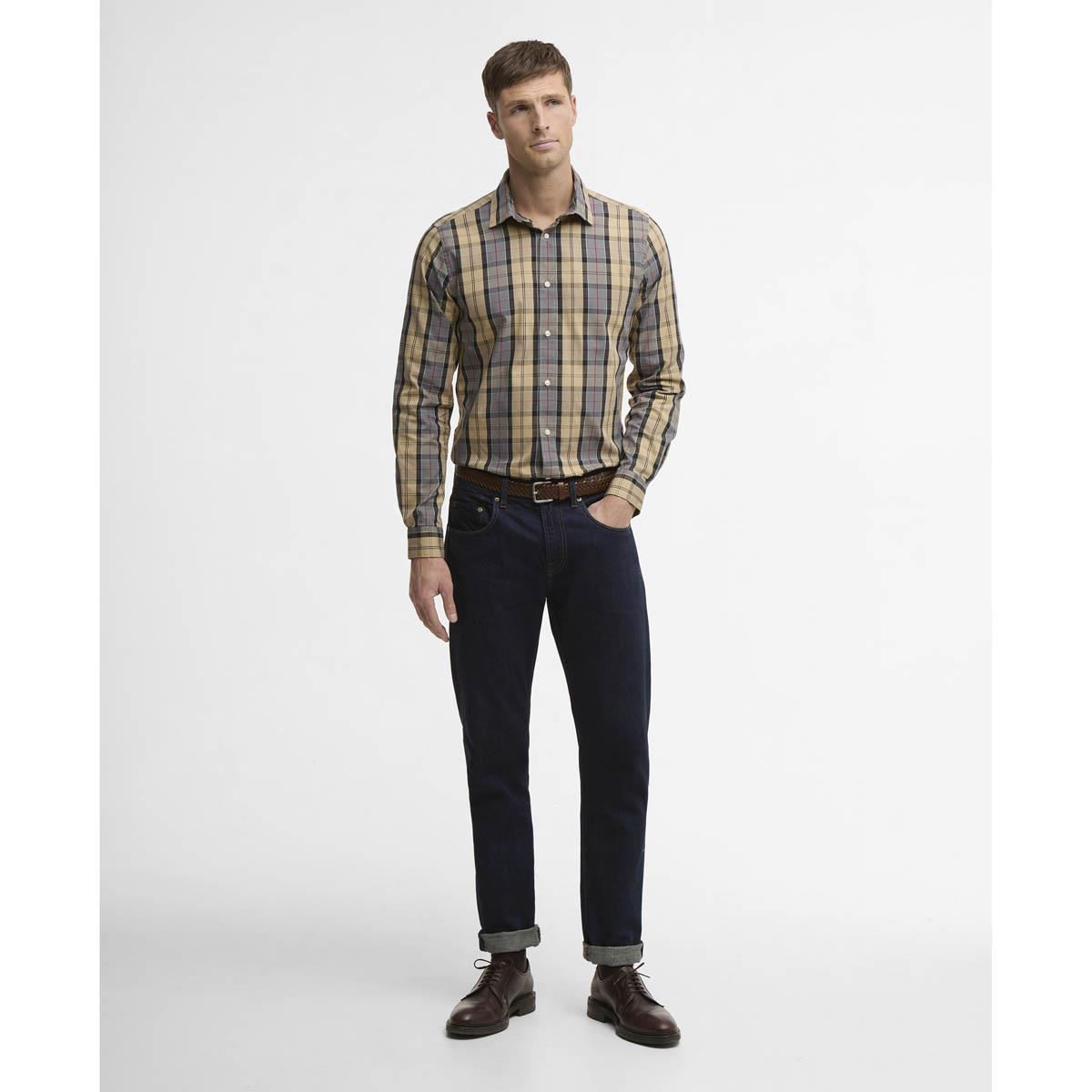 Barbour Mens Nelson Kenton Checked Tailored Shirt On Model