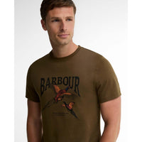 Beech Barbour Mens Pheasant Graphic Tailored T-Shirt LOGO