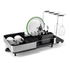 Black Joseph Joseph Extend Steel Plus Expandable Dish Drainer With Wine Glass Rack