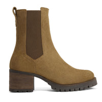 Tan Suede Fairfax & Favor Womens Heeled Boudica Boot Side