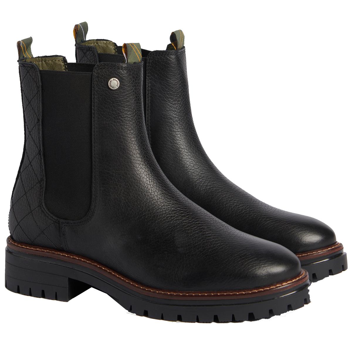 Black Barbour Womens Evie Boots
