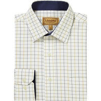 Vintage Navy Tattersall Schoffel Mens Burnham Tattersall Shirt