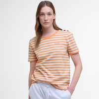 Papaya/Cloud Barbour Womens Ferryside Top Front