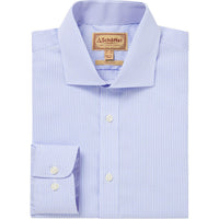 light blue micro check Schoffel Mens Greenwich Tailored Shirt