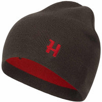 Shadow Brown/Red Harkila Unisex Aspire Reversible Beanie