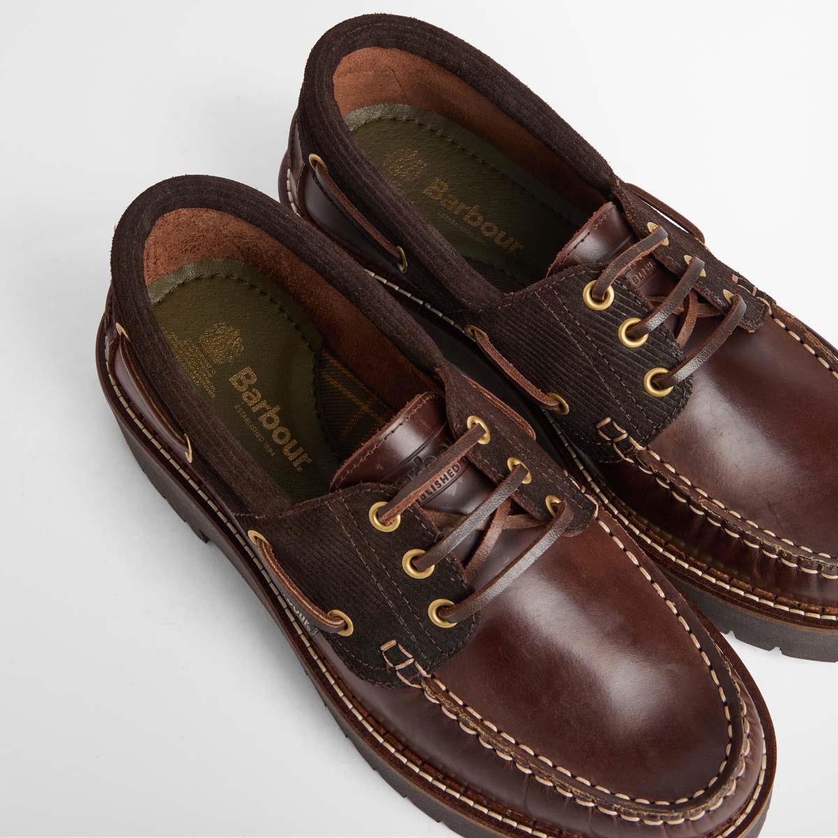 BROWN/ TARTAN Barbour Womens Darras Boat Shoe TOP