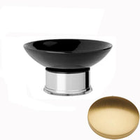Brushed Gold Gloss Samuel Heath Style Moderne Freestanding Black Ceramic Soap Holder N6664B
