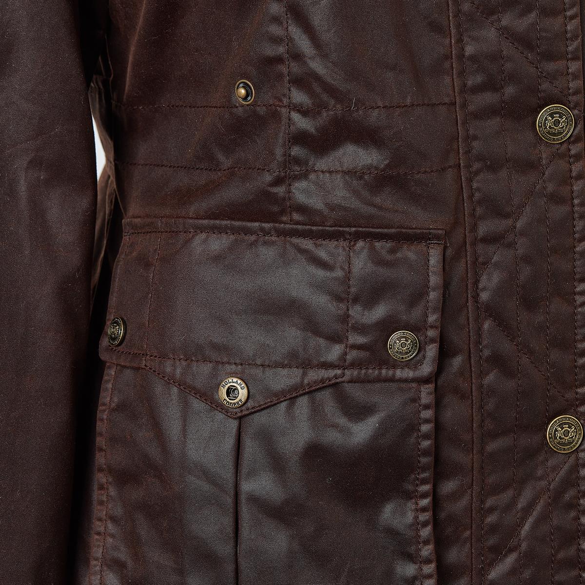 Chocolate Holland Cooper Womens Durham Wax Jacket Pocket