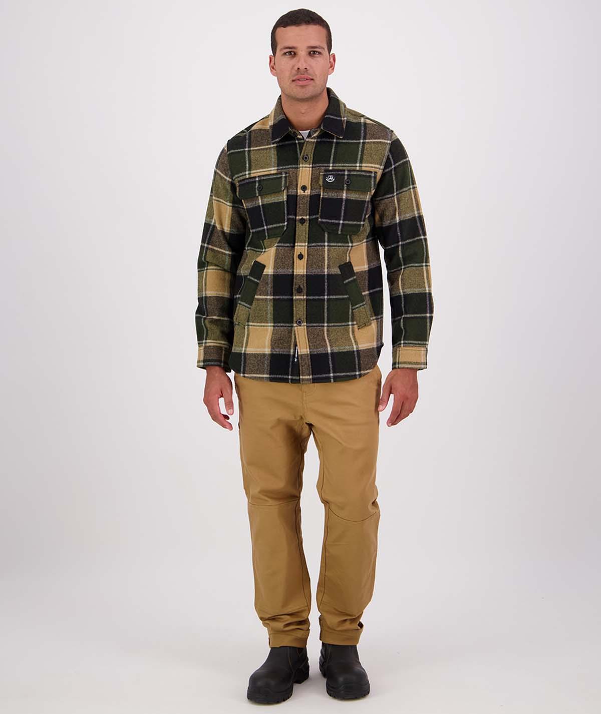 Denver Check Swanndri Mens Kiaraki V3 Shacket ON MODEL