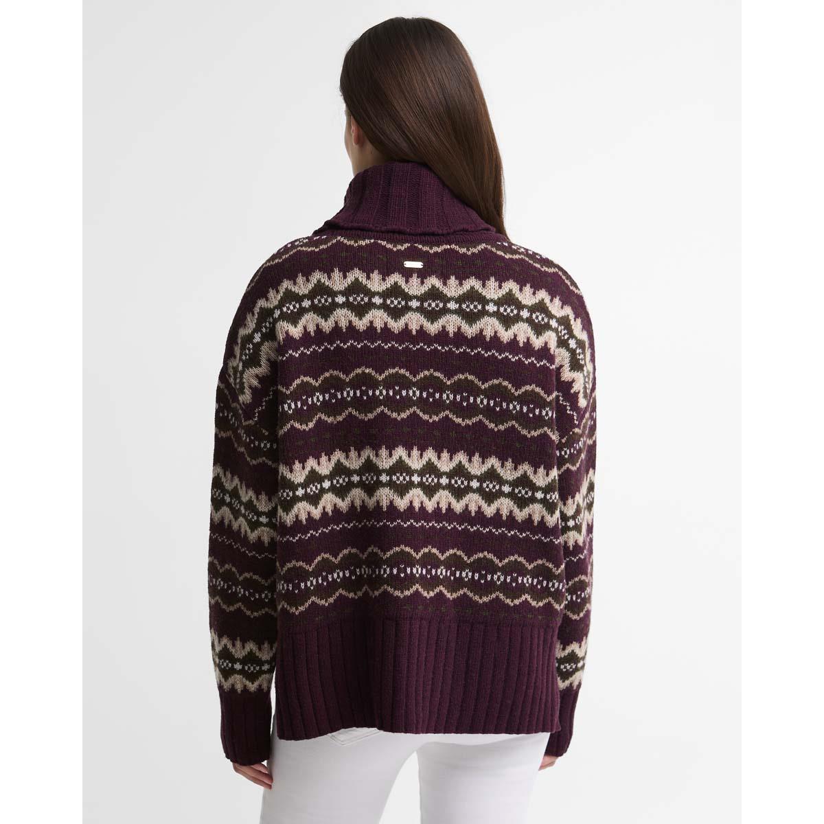 FIG MULTI Barbour Womens Helen Knitted Jumper BACK
