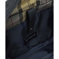 Navy Barbour Cascade Flight Bag Open