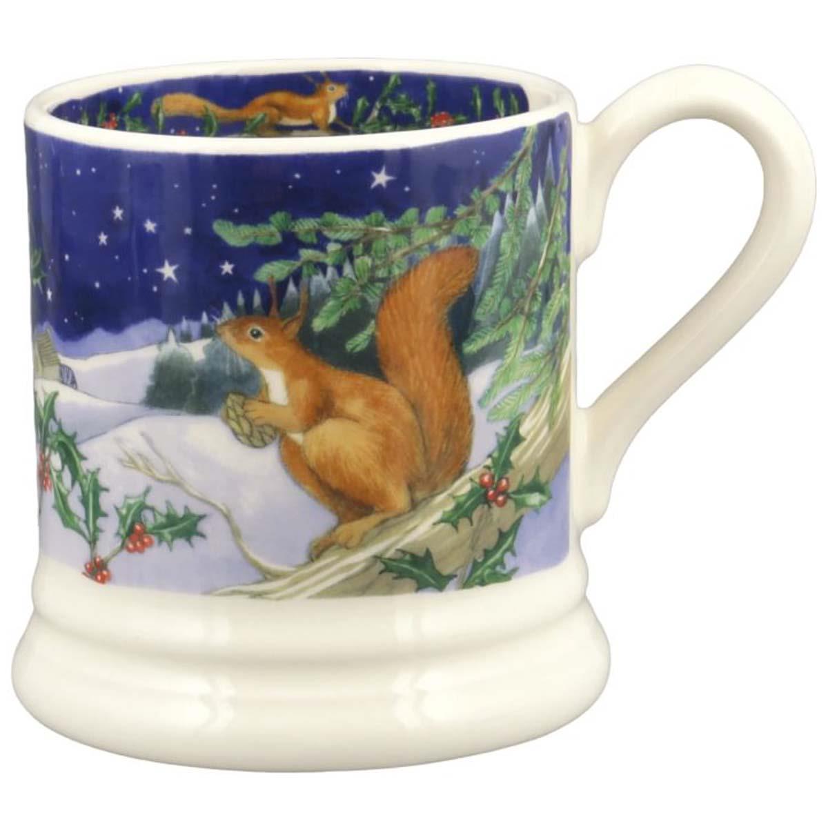 Emma Bridgewater Christmas Midnight Squirrel 1/2 Pint Mug