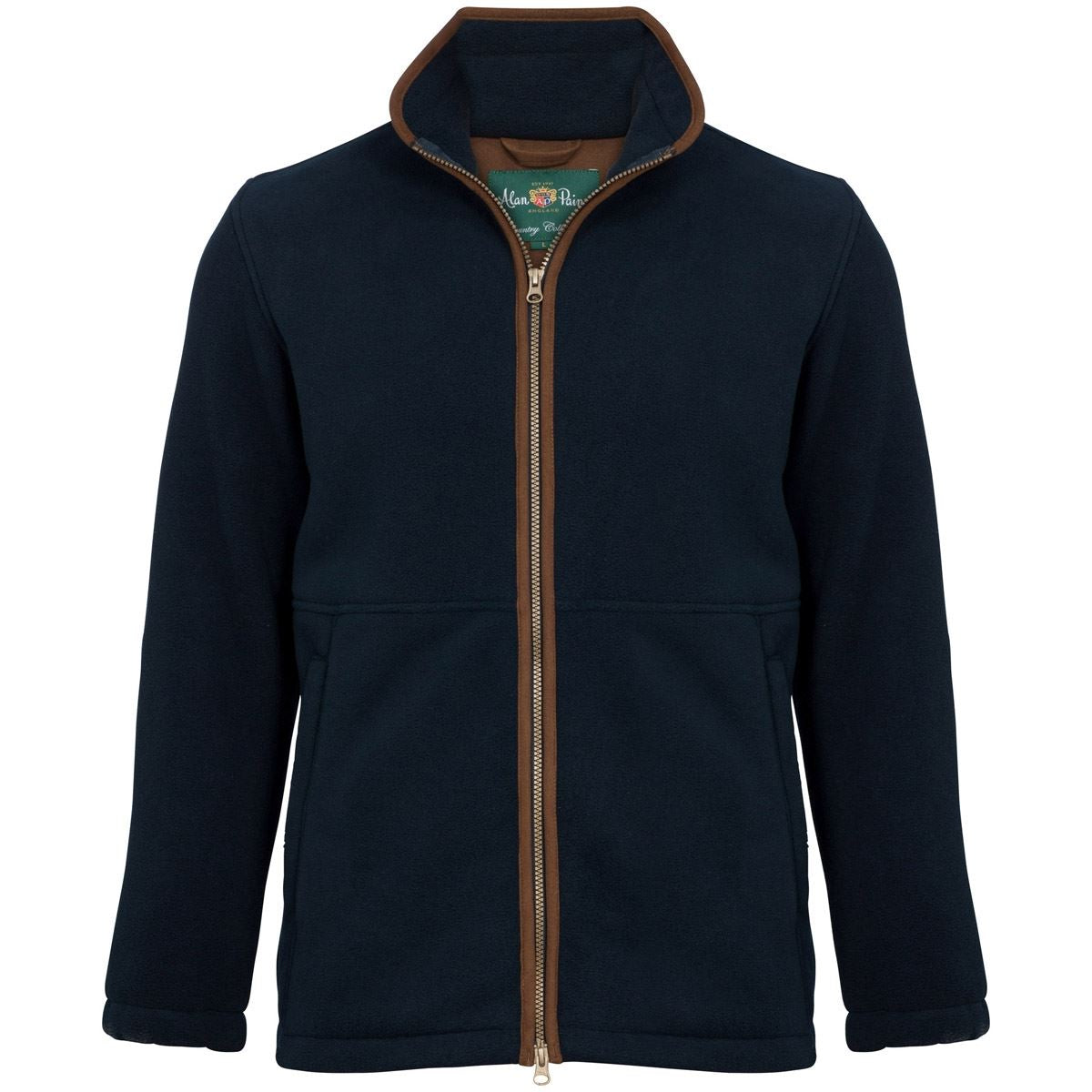 Dark Navy Alan Paine Mens Aylsham Windblock Fleece Jacket