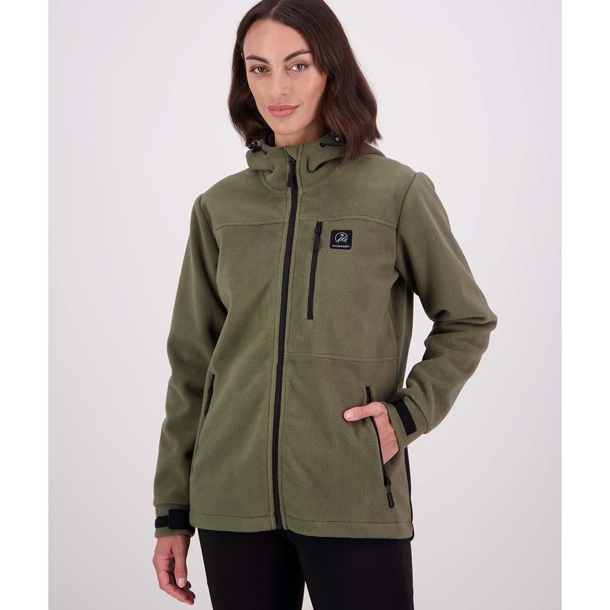 Forest Swanndri Womens High Rock Stormshield Fleece Jacket Front