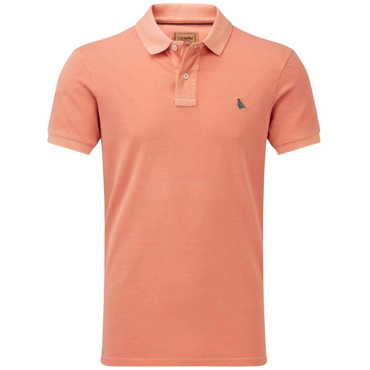 Schoffel Mens St Ives Garment Dyed Jersey Polo Shirt