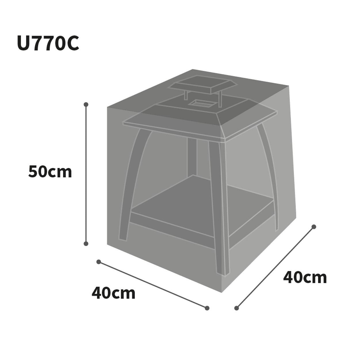Bosmere Ultimate Protector Square Fire Pit size