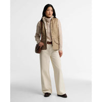 Light Trench/Pearl Barbour Womens Cavalry Gilet Front