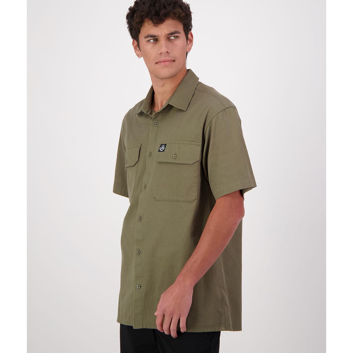 Clover Swanndri Mens Fundamentals S/S Work Shirt Side