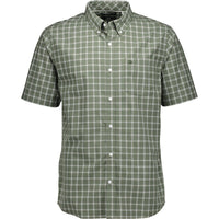 Olive Check Swanndri Mens Lancewood Short Sleeved Shirt