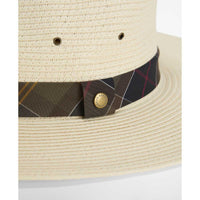 Ecru Barbour Womens Kirkstone Fedora Summer Hat Band