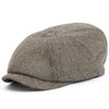 Brown Barbour Mens Fyne Tweed Baker Boy Cap
