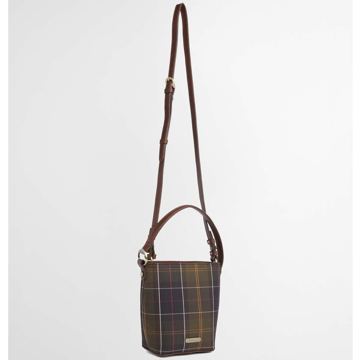 Barbour Womens Cedar Mini Tartan Bucket Bag
