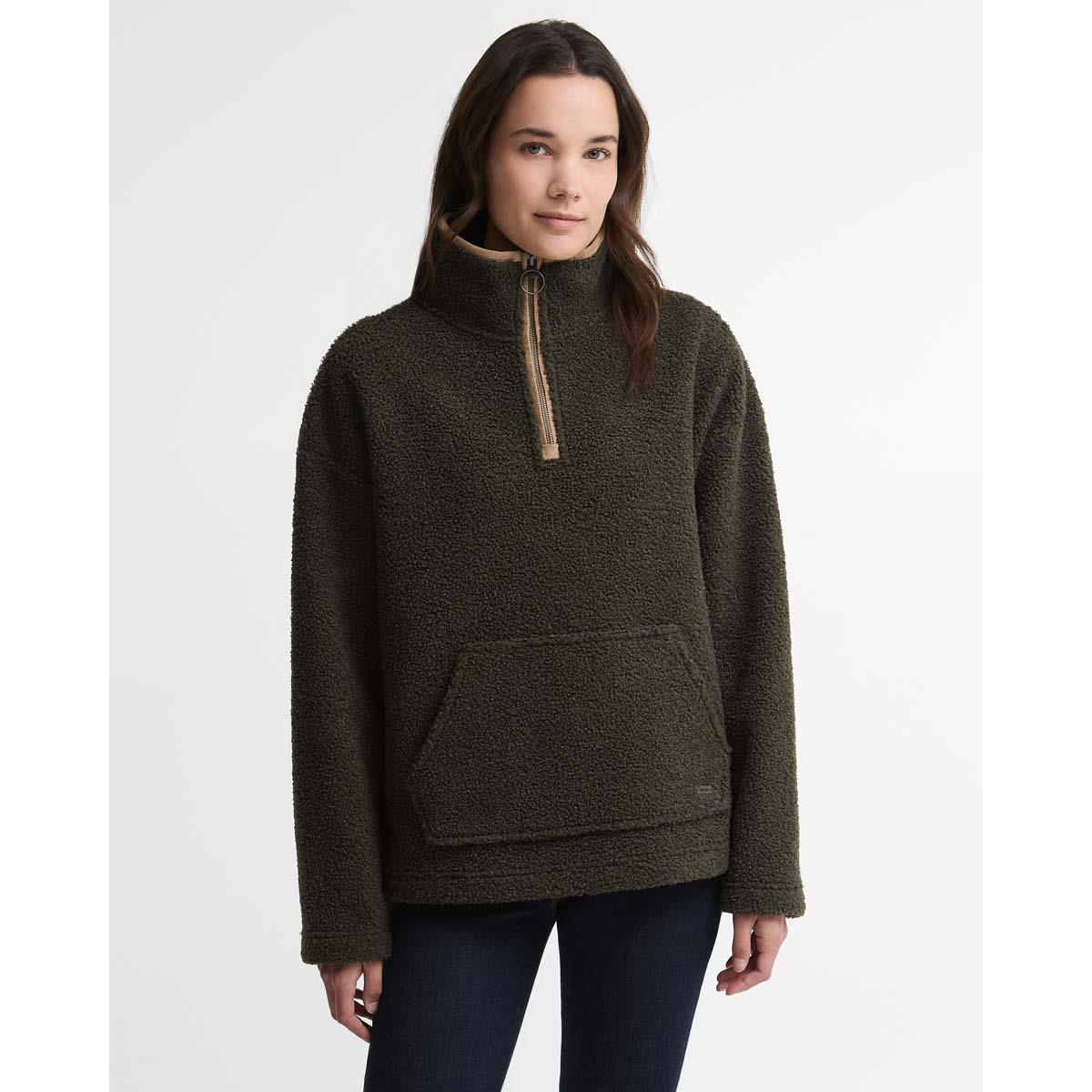 Barbour Womens Bamburgh Fleece Jumper Olive