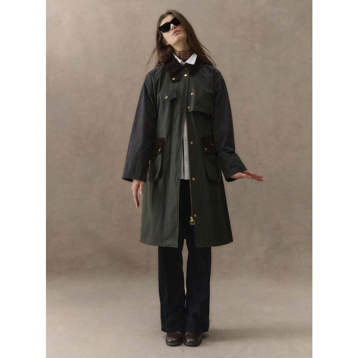 Barbour Womens Checked Kirklees Wax Jacket